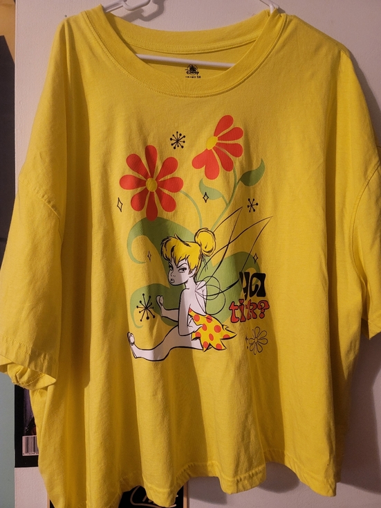 Disney Tops - Yellow Disney Tinkerbell Shirt
